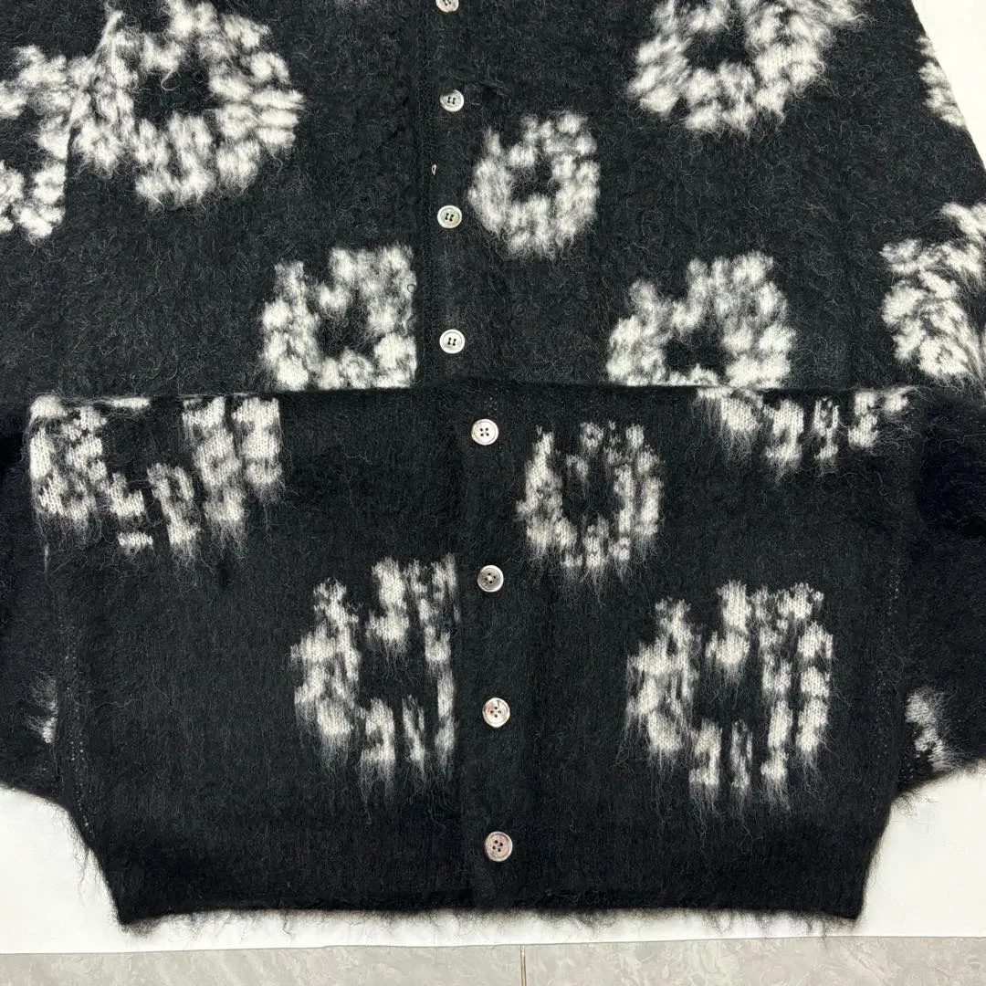 Proofing vs ZP SAINT Mxxxxxx X DENIM TEARS DT_MH CRDIGN/CT WRTH/BLK joint model Kapok mohair cardigan black S-XL